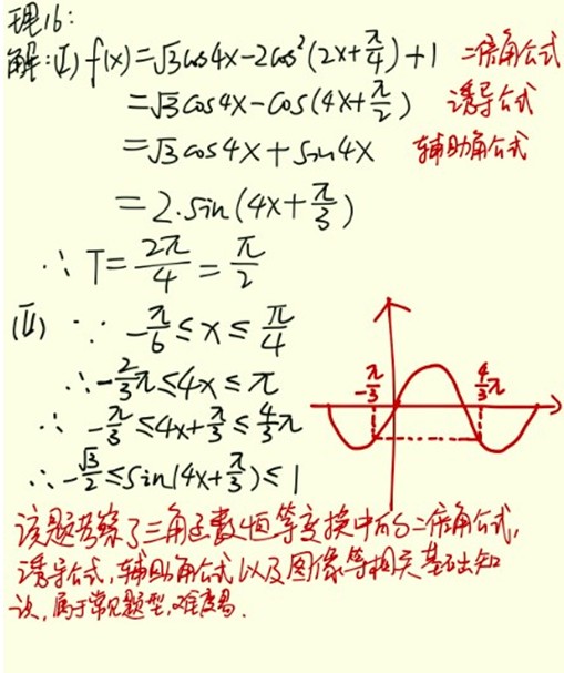新东方名师孙明杰解析海淀高三数学期中考试三角函数题