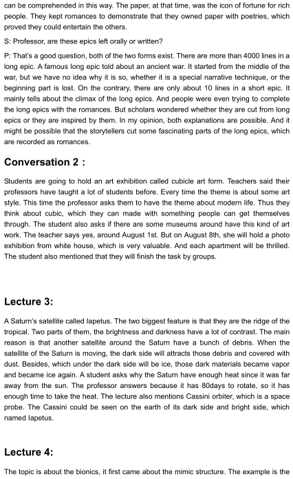 2014年3月2日中国大陆托福考试全真试题英文还原