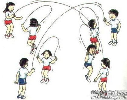 80后童年玩过的游戏及英文说法：跳大绳