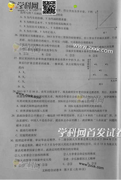 2014广东高考文科综合试题(图片版)