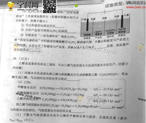 2014陕西高考理科综合试题(图片版)