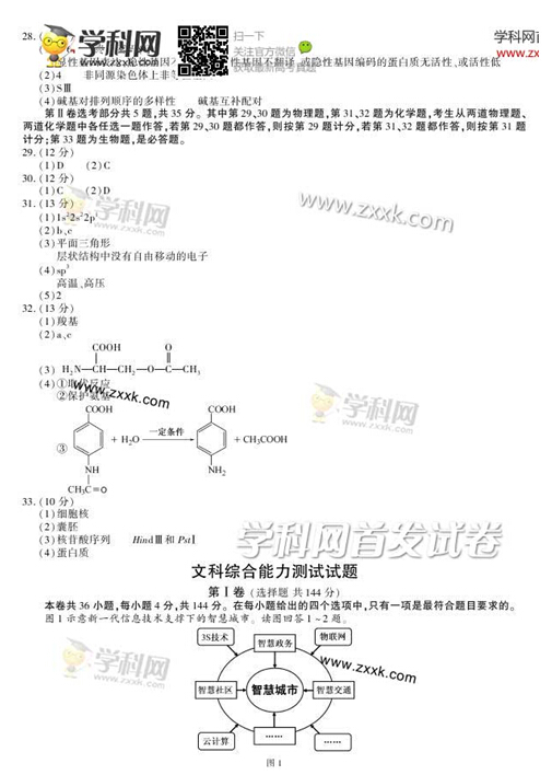 2014福建高考文科综合试题(下载版)