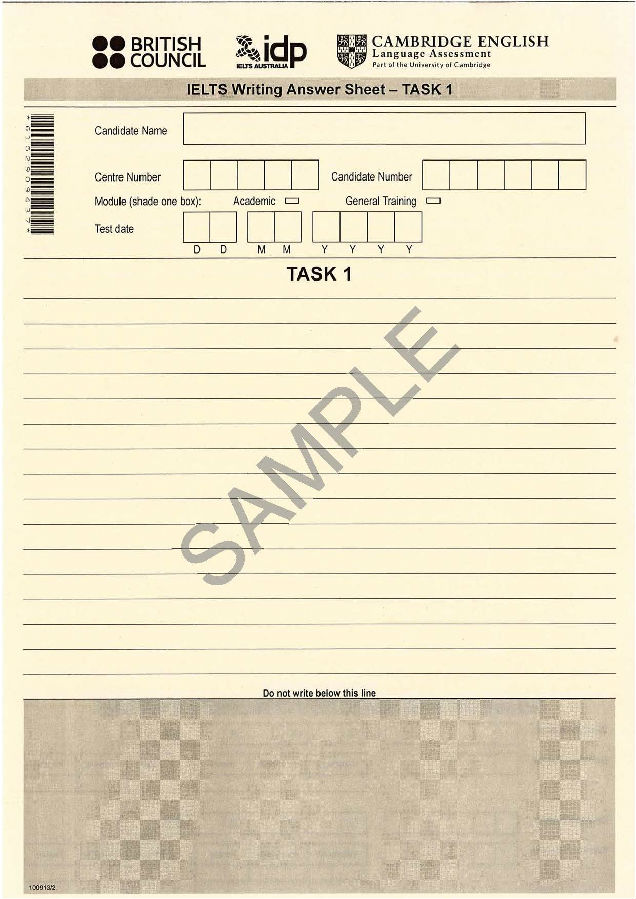 最新版雅思考试笔试答题纸下载2