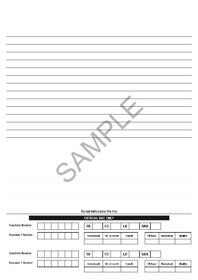 最新版雅思考试笔试答题纸下载5