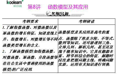 高一数学教案:函数模型及其应用