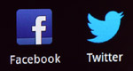 Facebook and Twitter logos