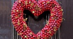 A heart-shaped wreath