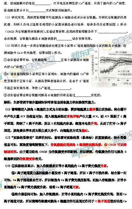 2014-2015北京海淀区高三期末考试生物试题及答案解析