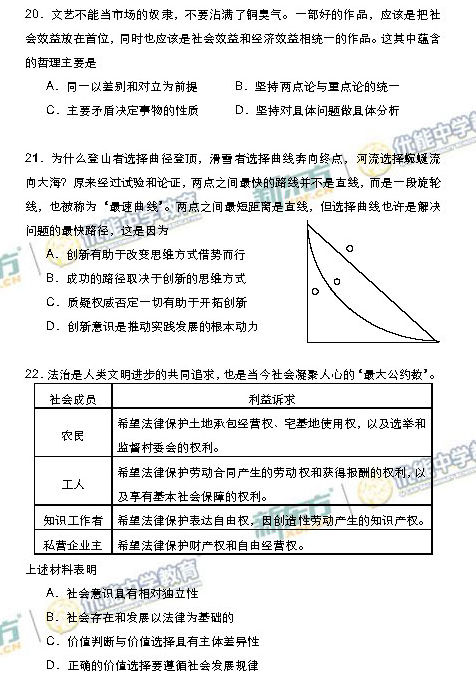2014-2015海淀区高三上学期期末考试政治试题及答案