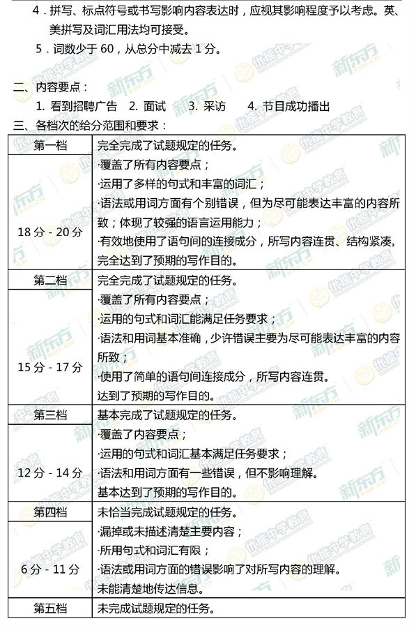 2015东城区高三上学期期末考试英语试题及答案