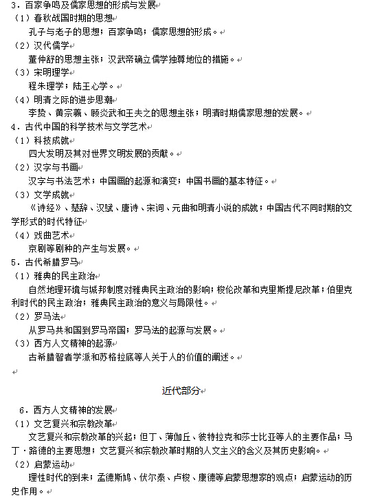 2015年江苏高考历史考试说明