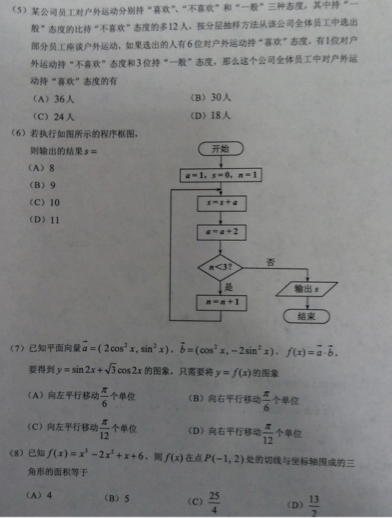 2015年云南省第一次统测数学(文)试题及答案 2015年云南省第一次统测数学(文)试题及答案
