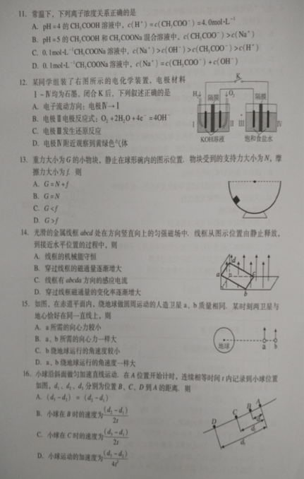 2015广州一模理科综合试题及答案