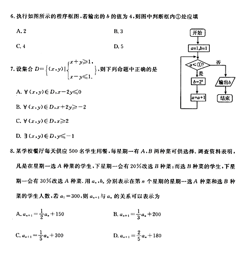 2015年北京东城区高三一模文科数学试题及答案