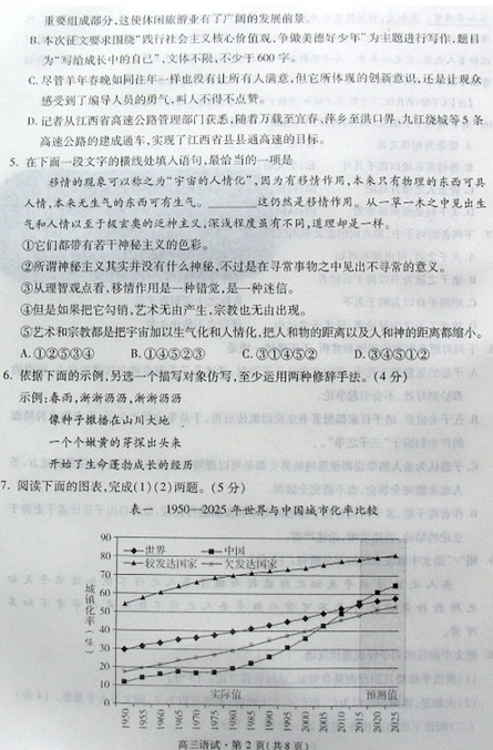2015杭州二模语文试题及答案