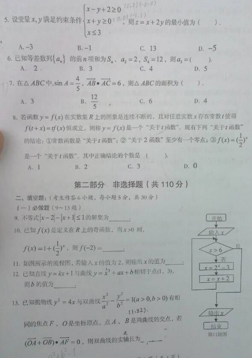 2015茂名二模理科数学试题及答案 2015茂名二模理科数学试题及答案