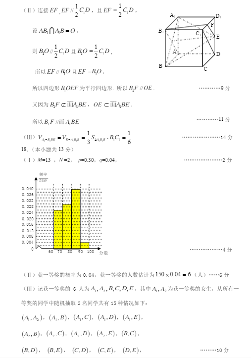 2015北京石景山高三一模文科数学答案