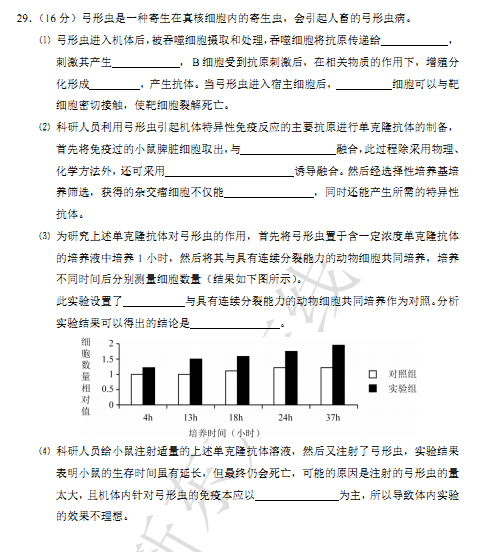 2015北京东城高三二模理综试题及答案