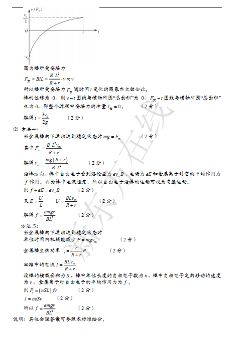 2015北京西城高三二模物理试题及答案