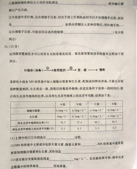 2015合肥三模理综试题及答案