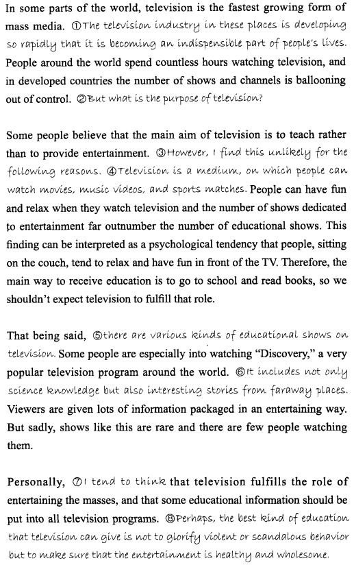 新托福写作核心话题及满分范文：生活与休闲