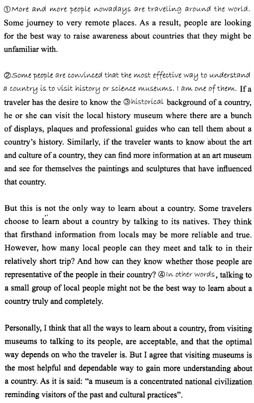 新托福写作核心话题及满分范文：对比