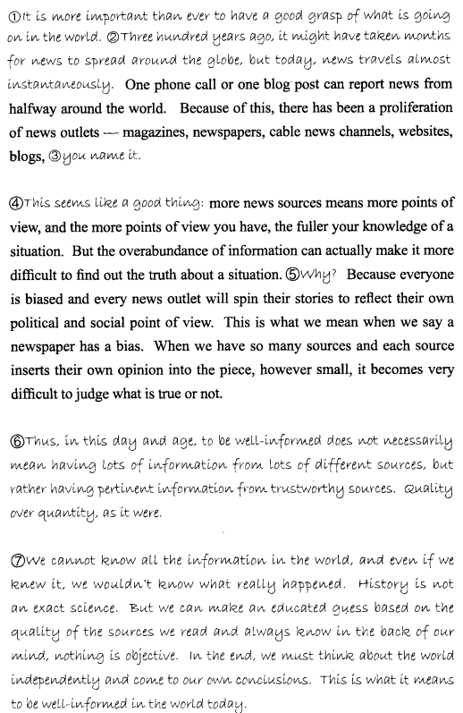 新托福写作核心话题及满分范文：目的 in order to