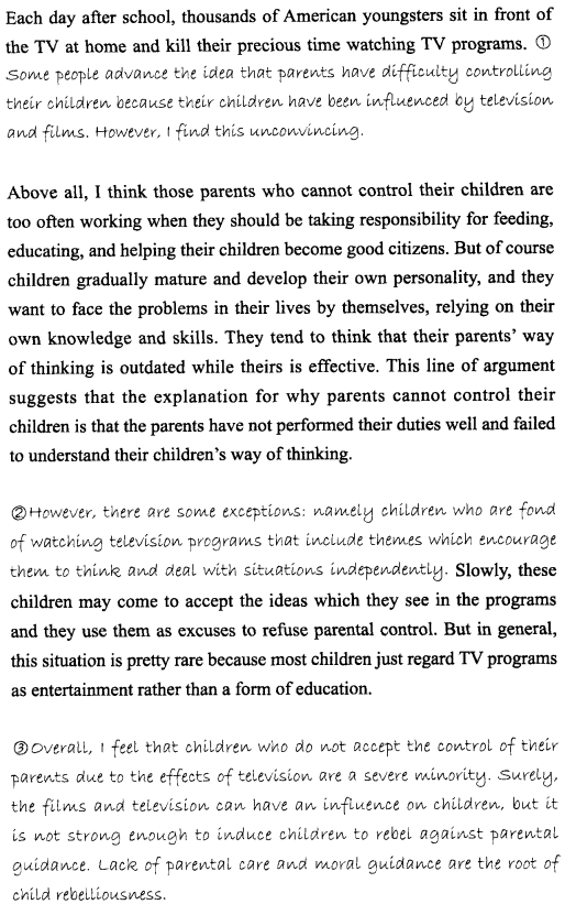 新托福写作核心话题及满分范文：修饰说明