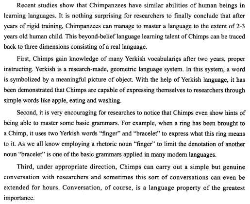 新托福写作核心话题及满分范文：生物学