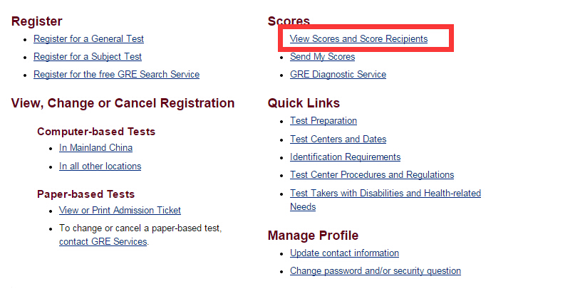 GRE怎么查成绩? 新GRE成绩查询网站