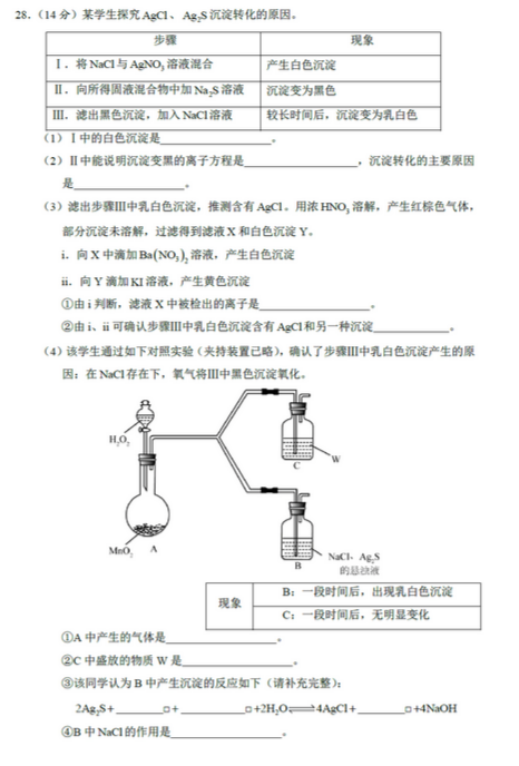 2015北京朝阳高三二模化学试题及答案