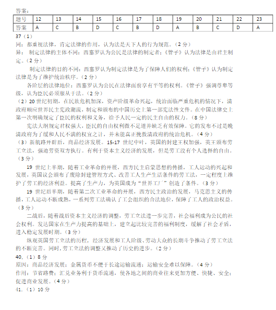 2015北京丰台高三二模历史试题及答案