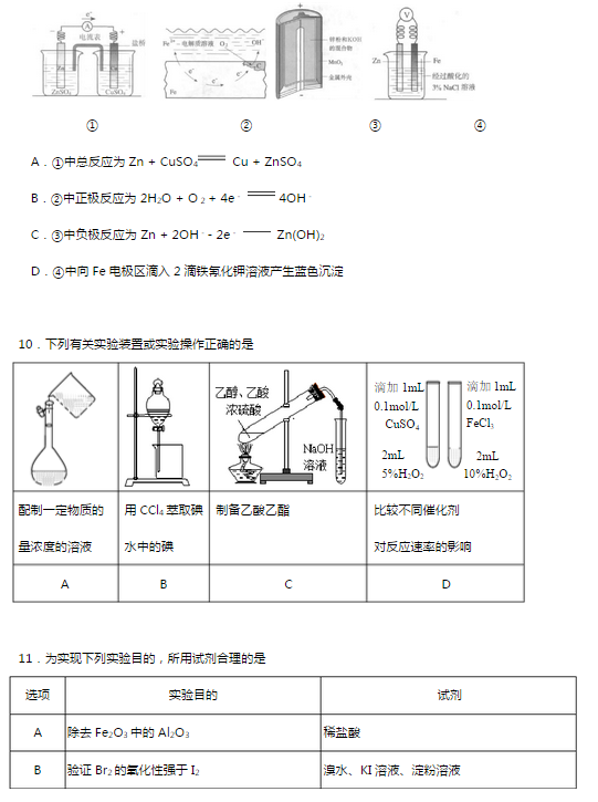 2015北京丰台高三二模化学试题及答案