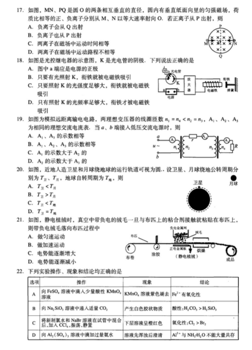 2015年广州二模理综试题及答案