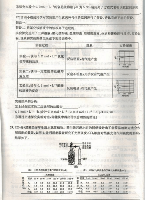 2015江南十校联考二模理综试题及答案