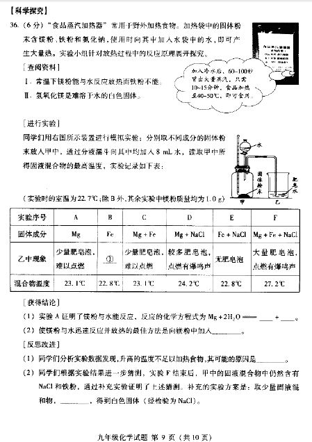 北京海淀区2015中考化学二模试题