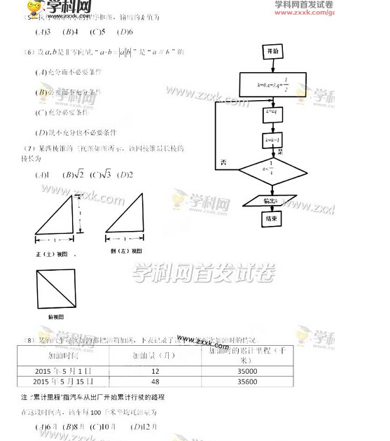 2015北京高考文科数学答案(图片版) 2015北京高考文科数学答案(图片版)