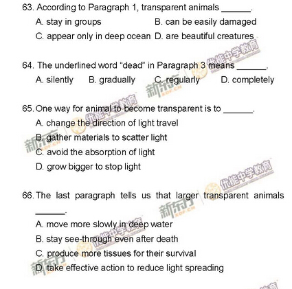 2015北京高考英语试卷答案