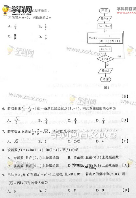 2015湖南高考文科数学答案完整版 2015湖南高考文科数学答案完整版