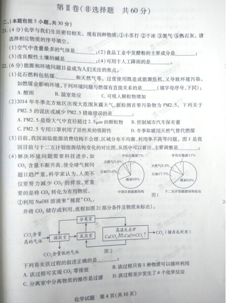 山东泰安中考化学试卷