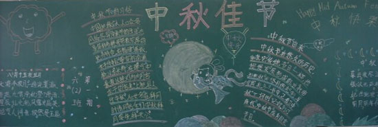 中秋节黑板报中秋佳节