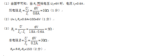 2015北京海淀初三物理期中试题答案