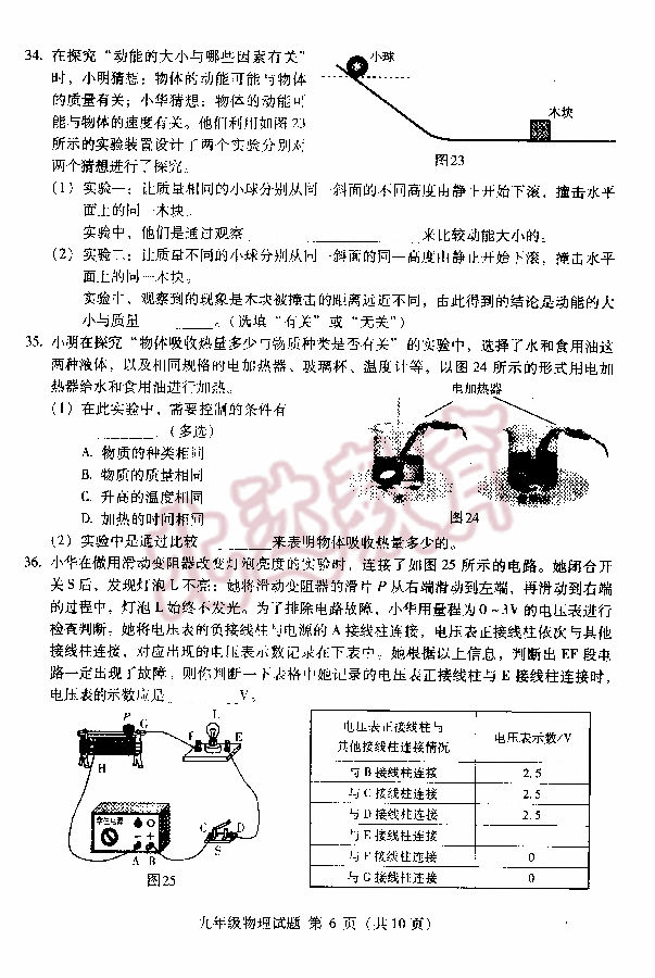 2015北京海淀初三物理期中试题