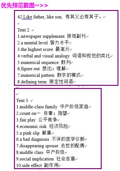 历年经典考研英语翻译词组总结