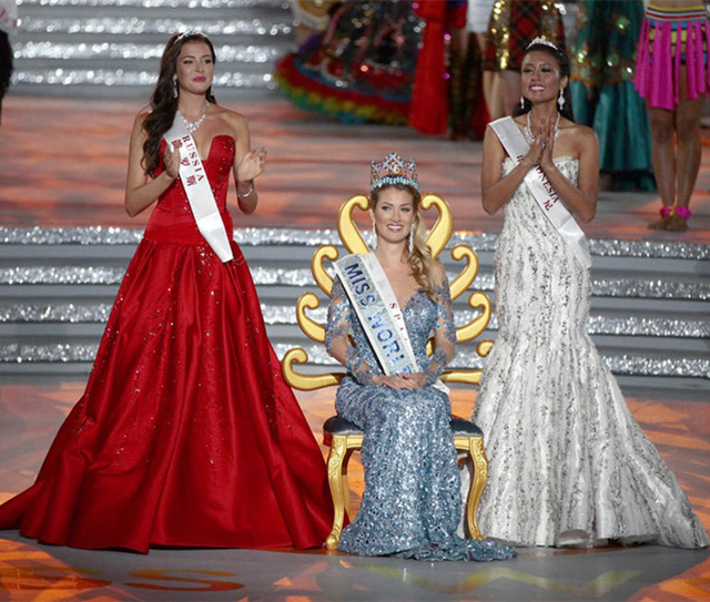 世界小姐决赛：西班牙佳丽夺冠中国小姐惊艳(组图)