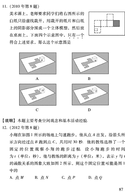 2016北京中考数学考试说明(样题之选择题)