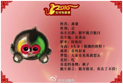 托福词汇：春晚吉祥物