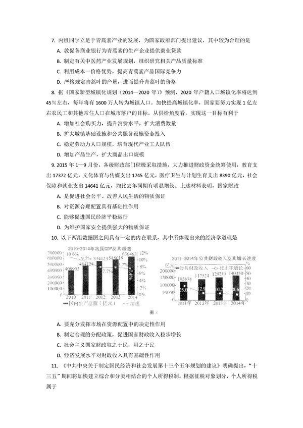 2016学年北京东城区高一期末政治试题及答案 2016学年北京东城区高一期末政治试题及答案