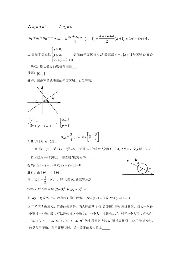 2016北京朝阳区高三一模文科数学试题及答案