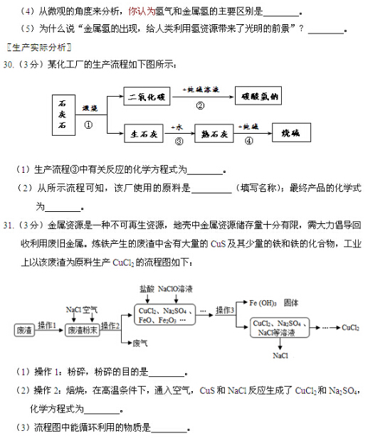 2016北京房山区中考二模化学试题